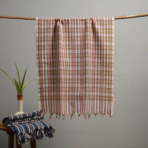 Handloom Fine Cotton Checks Bath Towel  71