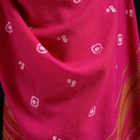 Kutch Handwoven Bandhani Merino Wool Shawl 24