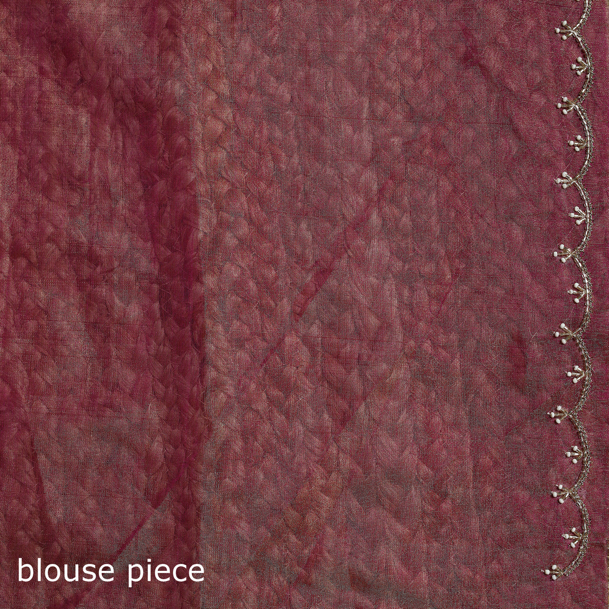 Pure Handloom Tissue Zari Buti Bead Work Katan Silk Chanderi Saree 06