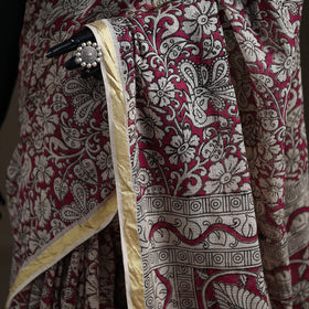 Kalamkari Printed Kota Doria Cotton Saree 01