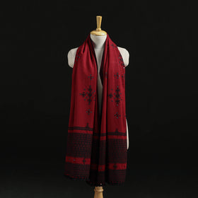 Kutch Handwoven Mirror Work Chomuk Buta Acrylic Wool Shawl 15