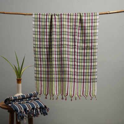 Handloom Fine Cotton Checks Bath Towel  73