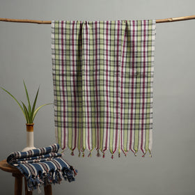 Handloom Fine Cotton Checks Bath Towel  73