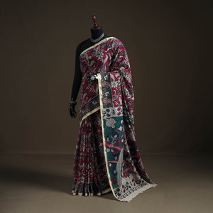 Kalamkari Printed Kota Doria Cotton Saree 02
