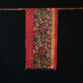Bengal Kantha Handwork Patchwork Reversible Silk Stole 158