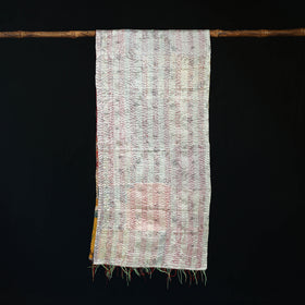 Bengal Kantha Handwork Patchwork Reversible Silk Stole 157