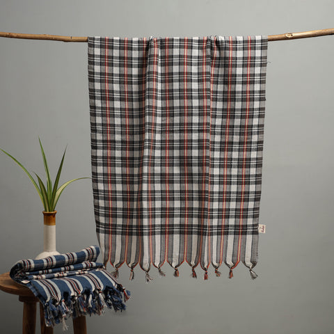 Handloom Fine Cotton Checks Bath Towel  74