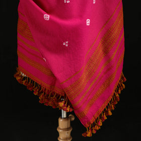 Kutch Handwoven Bandhani Merino Wool Shawl 26