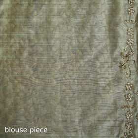 Pure Handloom Zari Pallu Bead Work Chanderi Silk Saree 18