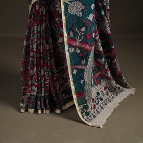 Kalamkari Printed Kota Doria Cotton Saree 02