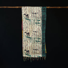 Bengal Kantha Handwork Patchwork Reversible Silk Stole 154
