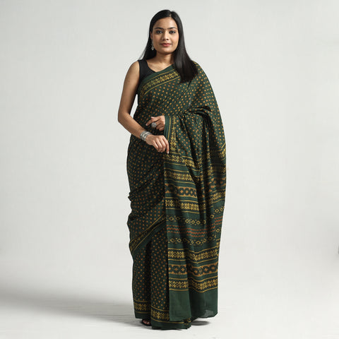 block printed saree