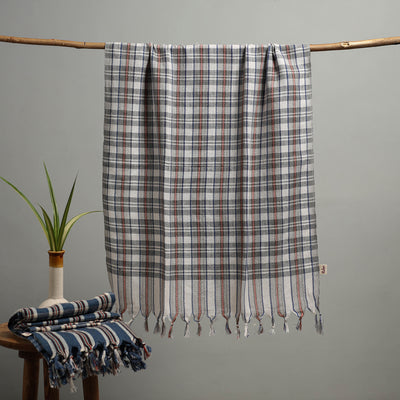 Handloom Fine Cotton Checks Bath Towel  75