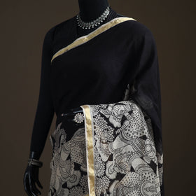 Kalamkari Printed Kota Doria Cotton Saree 03