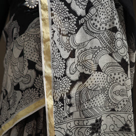 Kalamkari Printed Kota Doria Cotton Saree 03