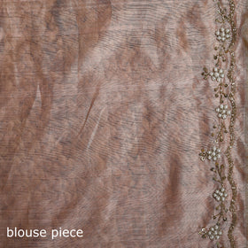 Pure Handloom Zari Pallu Bead Work Chanderi Silk Saree 17