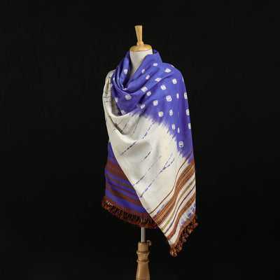 Kutch Handwoven Bandhani Merino Wool Shawl 29