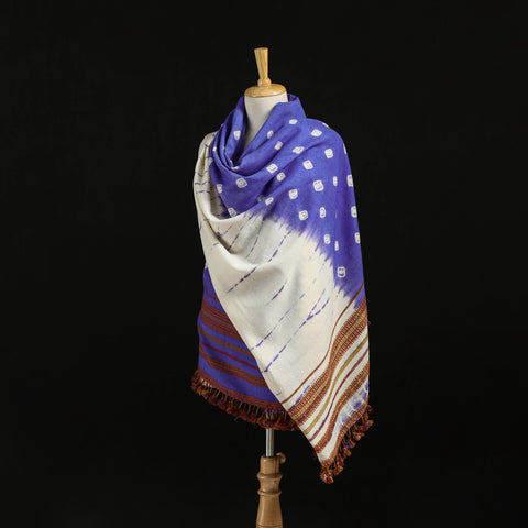 Kutch Handwoven Bandhani Merino Wool Shawl 29