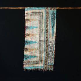 Bengal Kantha Handwork Patchwork Reversible Silk Stole 146