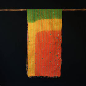 Bengal Kantha Handwork Patchwork Reversible Silk Stole 145