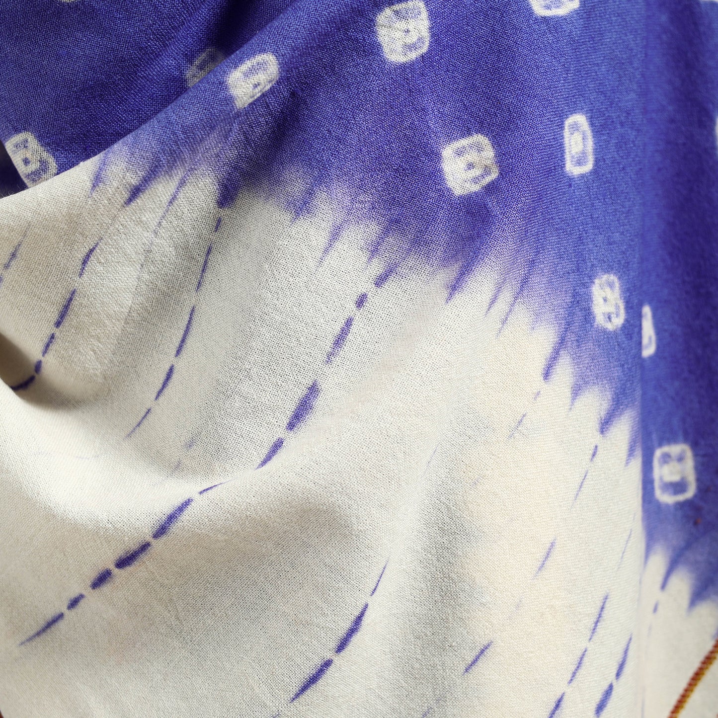 Kutch Handwoven Bandhani Merino Wool Shawl 29