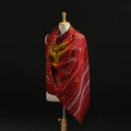 Kutch Handwoven Mirror Work Bandhani Tie-Dye Bagida Merino Wool Shawl 18