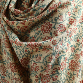 Floral Sanganeri Print Pure Merino Wool Handwoven Shawl 08