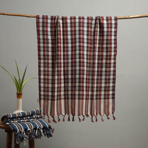 Handloom Fine Cotton Checks Bath Towel  79