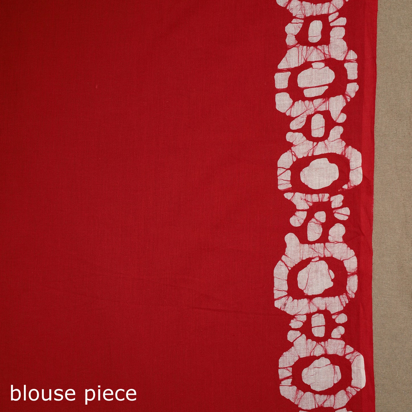 Red - mul cotton hand batik saree 22 - handcrafted