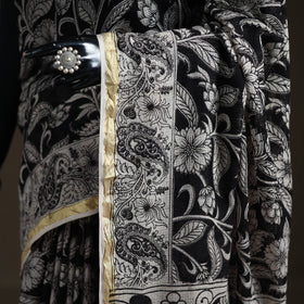 Kalamkari Printed Kota Doria Cotton Saree 05