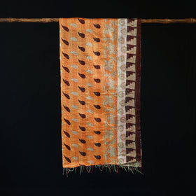Bengal Kantha Handwork Patchwork Reversible Silk Stole 139