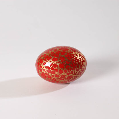 Kashmir Handpainted Wooden Decorative Egg (3 Inches)