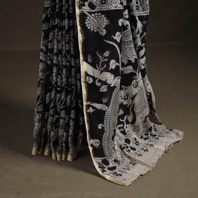 Kalamkari Printed Kota Doria Cotton Saree 05