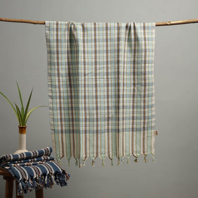 Handloom Fine Cotton Checks Bath Towel  81