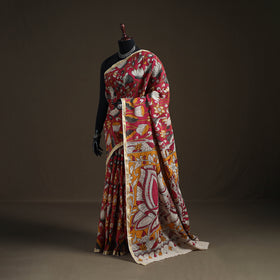 Kalamkari Printed Kota Doria Cotton Saree 06