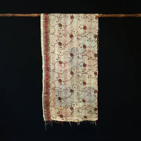 Bengal Kantha Handwork Patchwork Reversible Silk Stole 136