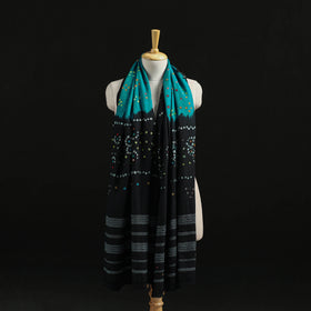Kutch Handwoven Mirror Work Bandhani Tie-Dye Bagida Merino Wool Shawl 20