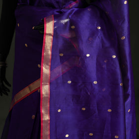 Pure Handloom Zari Buta Katan Silk Chanderi Saree 01