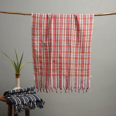Handloom Fine Cotton Checks Bath Towel  82