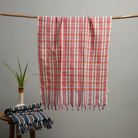 Handloom Fine Cotton Checks Bath Towel  82