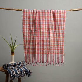 Handloom Fine Cotton Checks Bath Towel  82