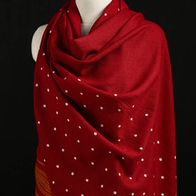Kutch Handwoven Bandhani Merino Wool Shawl 32