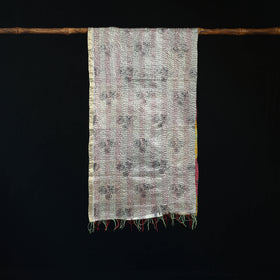 Bengal Kantha Handwork Patchwork Reversible Silk Stole 133