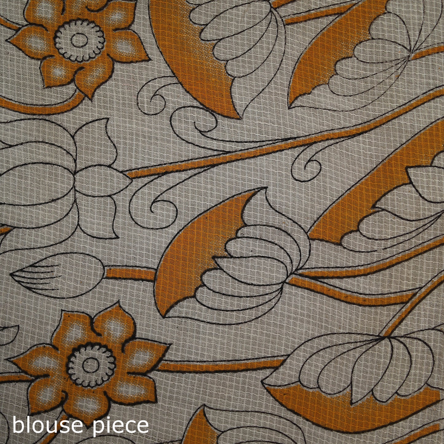 Kalamkari Printed Kota Doria Cotton Saree 06
