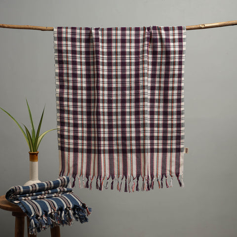 Handloom Fine Cotton Checks Bath Towel  83
