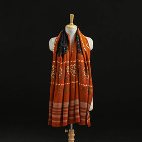 Kutch Handwoven Mirror Work Bandhani Tie-Dye Bagida Merino Wool Shawl 21