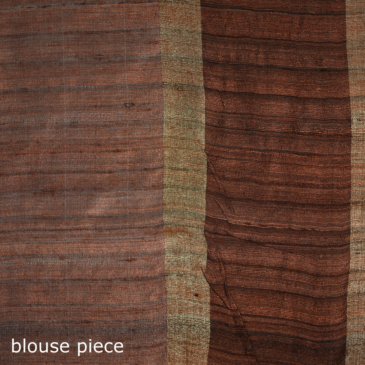 Dupion Raw Silk Bhagalpuri Pure Handwoven Saree with Zari Border 06