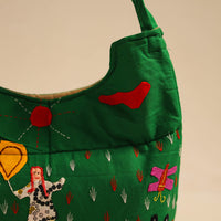 Green - Pipli Applique Work Shoulder Bag 08