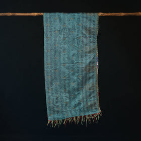 Bengal Kantha Handwork Patchwork Reversible Silk Stole 128
