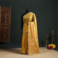 Pure Handloom Tissue Zari Buti Bead Work Katan Silk Chanderi Saree 12